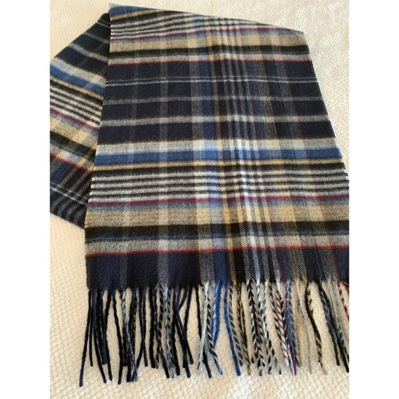 FRAAS Cashmink Scarf Blue Plaid Scarf - Picture 2 of 6